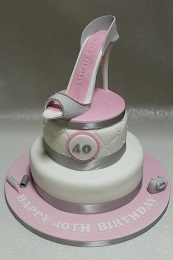 40th birthday shoe cake